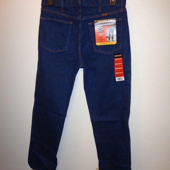 Rustler Men's Jeans Size 34 x 32 Regular Fit Straight Leg X-TRA Rugged - Picture 4 of 10